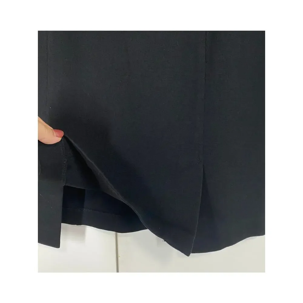 AK Anne Klein Black Ponte Knit Double Slit Pencil Skirt Size SMALL - Picture 7 of 9
